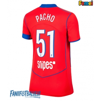 Paris Saint-Germain Willian Pacho #51 Tricou Fotbal Replică 2025-26 Femei Treilea